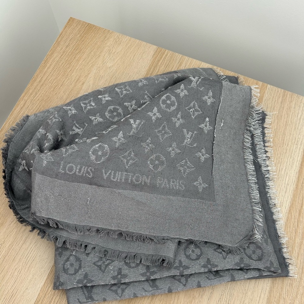 Louis Vuitton Charcoal Monogram Shawl